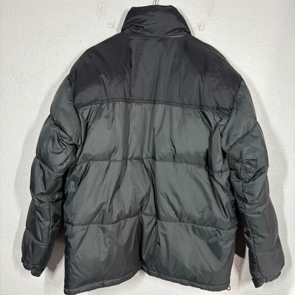 Double Down Quilted Puffer Jacket Casual Ski Winter Coat Mock Neck Black - L - Picture 3 of 5